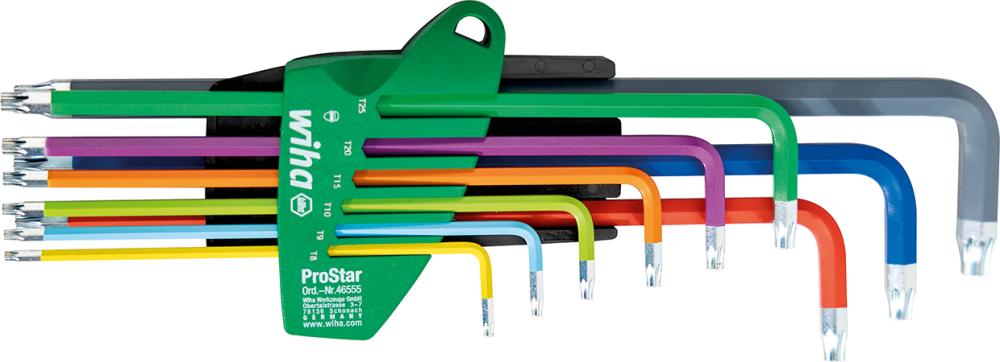 Stiftschlüssel Set im ProStar Halter TORX 9-tlg., farbig Wiha