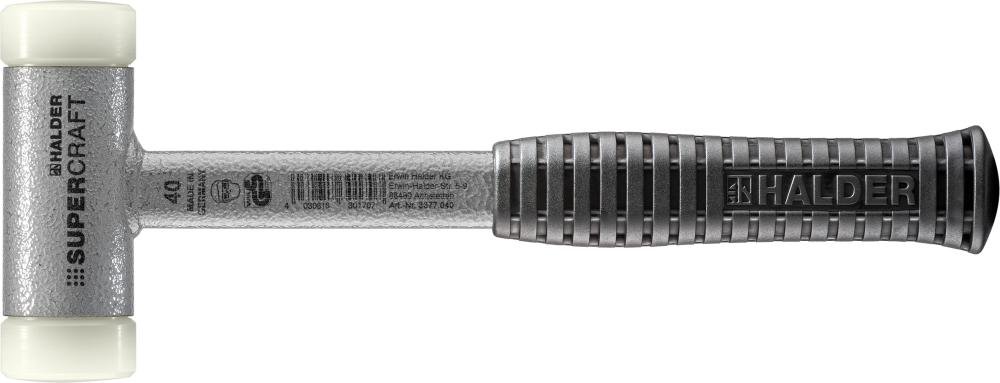 Schonhammer mit Stahlrohrstiel rückschlagfrei 30mm HALDER Supercraft