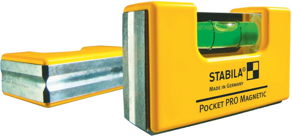 Mini-Wasserwaage Pocket PRO Magnetic 7cm mit Gürtel-Clip Stabila