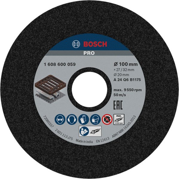 PRO Metal Schleifscheibe, 100 x 27 x 20 mm, G24