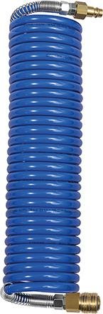 Spiralschlauch PA blau, Kupplung u Stecker NW7,2 12x9mm, 5m RIEGLER