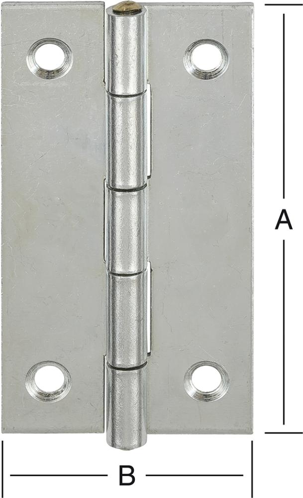 DIN-Scharnier schmal 100X52 verz. VORMANN