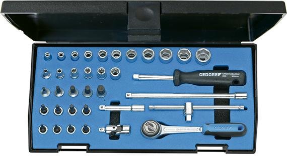 Steckschlüssel-Garnitur 1/4" 20ITU-3 36-teilig Gedore