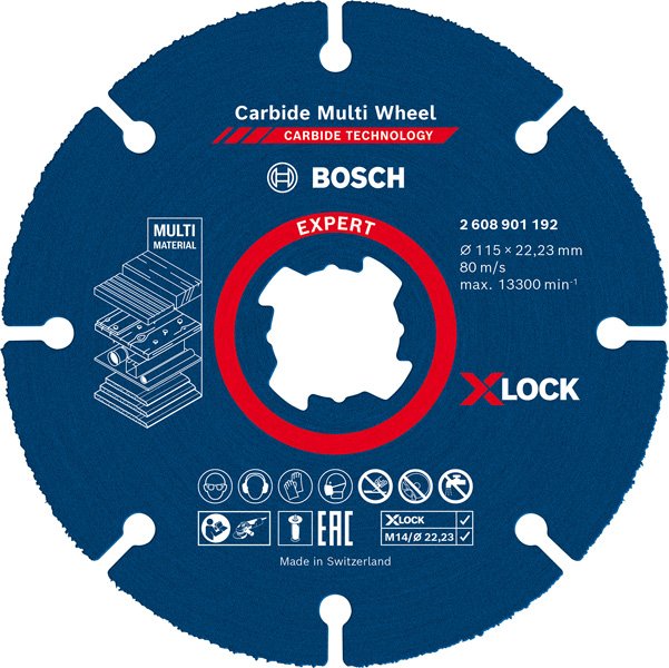 EXPERT Carbide Multi Wheel X-LOCK Trennscheibe, 115 mm, 22,23 mm