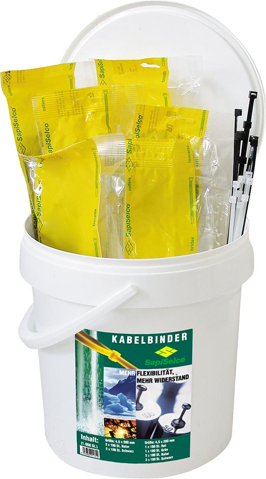 Kabelbinder-Sortiment 1000-teilig SapiSelco
