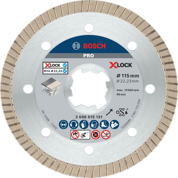 PRO Ceramic X-Lock Diamanttrennscheibe, 115 x 22,23 mm, 22,23 mm