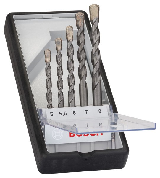 5-tlg. CYL-3 Betonbohrer-Set, Robust Line, 5–8 mm