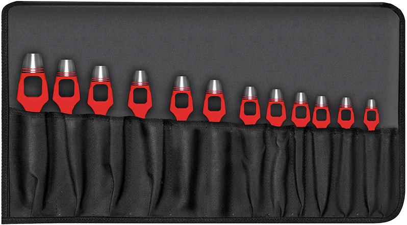 Henkellocheisen-Satz 12-tlg. DIN 7200-A in Rolltasche PAFFRATH