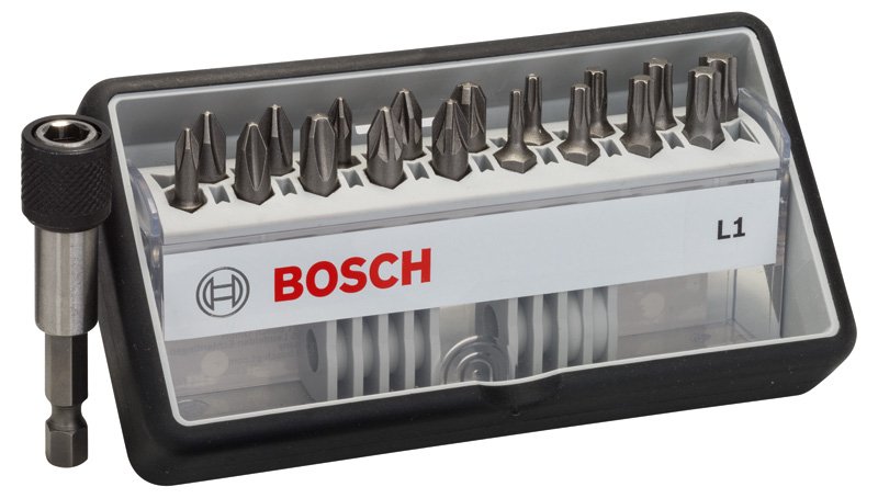 18+1-tlg. Schrauberbit-Set, Robust Line, L PH/PZ/T, Extra Hard-Ausführung
