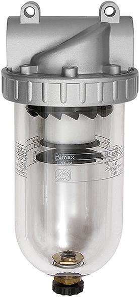 Druckluftfilter BR Standard, G1" DN25, BG 3, PC-Behälter, 5µm, RIEGLER