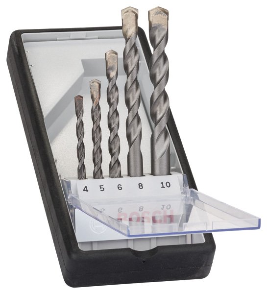 5-tlg. CYL-3 Betonbohrer-Set, Robust Line, 4–10 mm