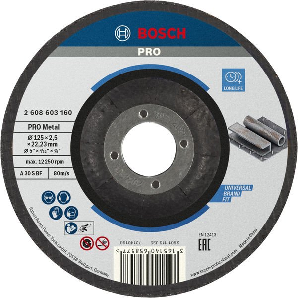 PRO Metal Trennscheibe, 125 x 2.5 x 22.23 mm, gekröpft