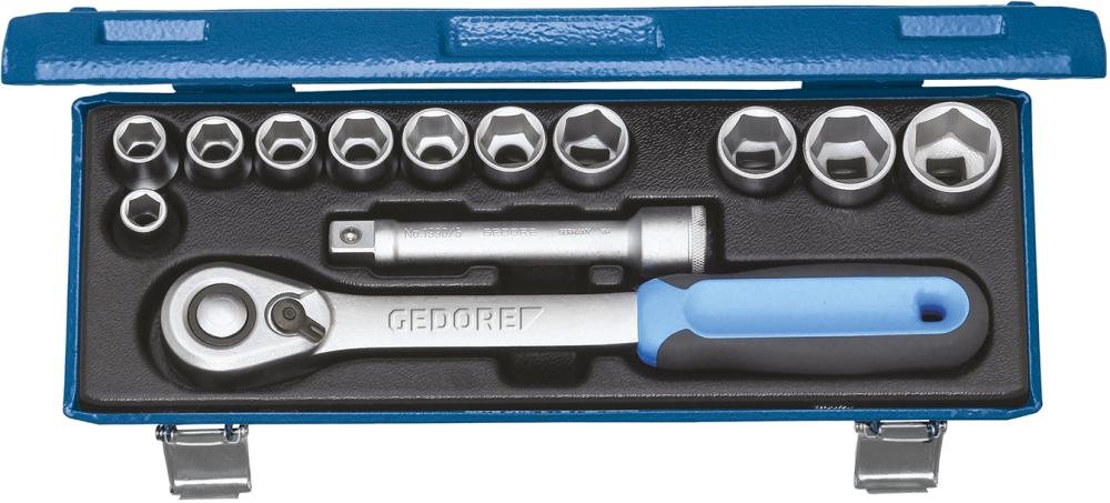Steckschlüssel-Garnitur 1/2" 19 KMU-20 13-teilig Gedore