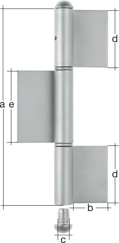 Konstruktionsband K08 3tlg. 260x16x50x5 mm GAH Alberts