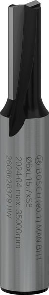 PRO Nutenfräser, 8 x 6 x 48 mm