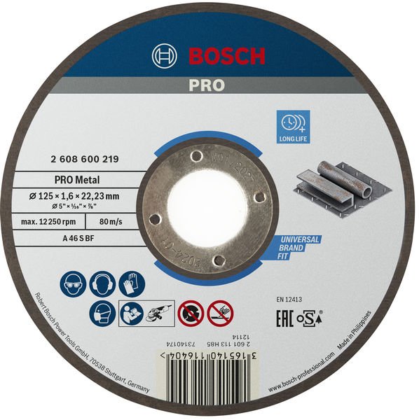 PRO Metal Trennscheibe, 125 x 1.6 x 22.23 mm, gerade, oSa
