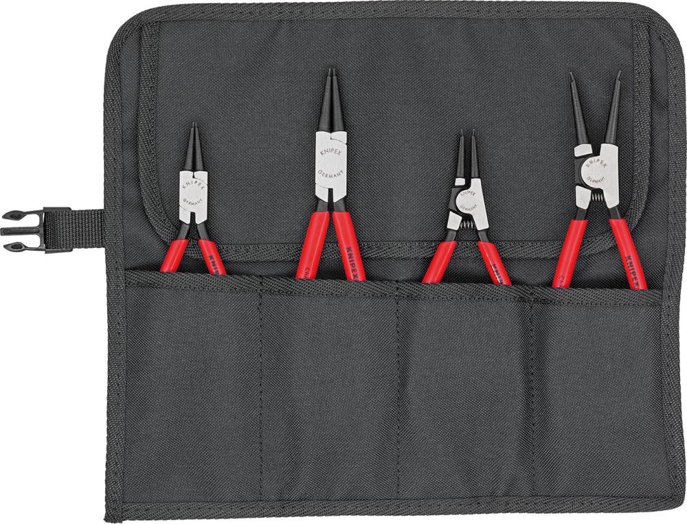 Sicherungsringzangen-Satzin Rolltasche 4-teilig KNIPEX