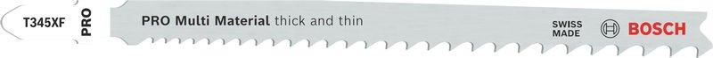 PRO Multi Material thick and thin T345XF Stichsägeblatt, 132 mm, 5-tlg.