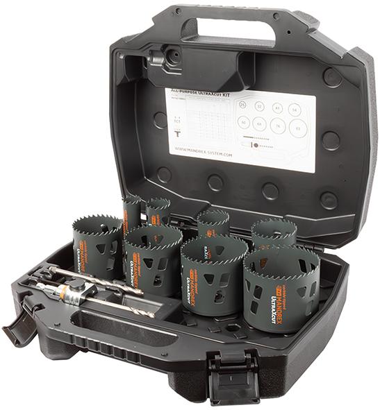 Lochsägen Set MXqs All Purpose Ultra Xcut Industrial D25,32,41,54, 60,68,76,83mm Mandrex