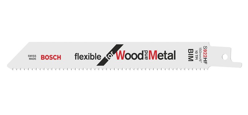 Säbelsägeblatt S 922 HF, Flexible for Wood and Metal, 5er-Pack