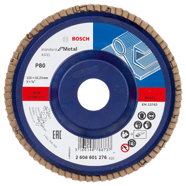 Fächerschleifscheibe X431 Standard for Metal, gerade, 125 mm, 80, Kunststoff