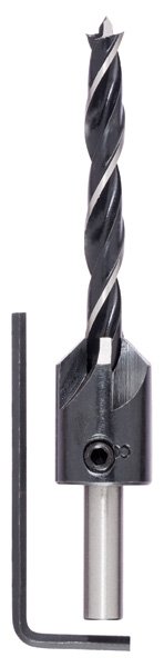 Holzspiralbohrer mit 90°-Senker, 7 mm, 16 mm