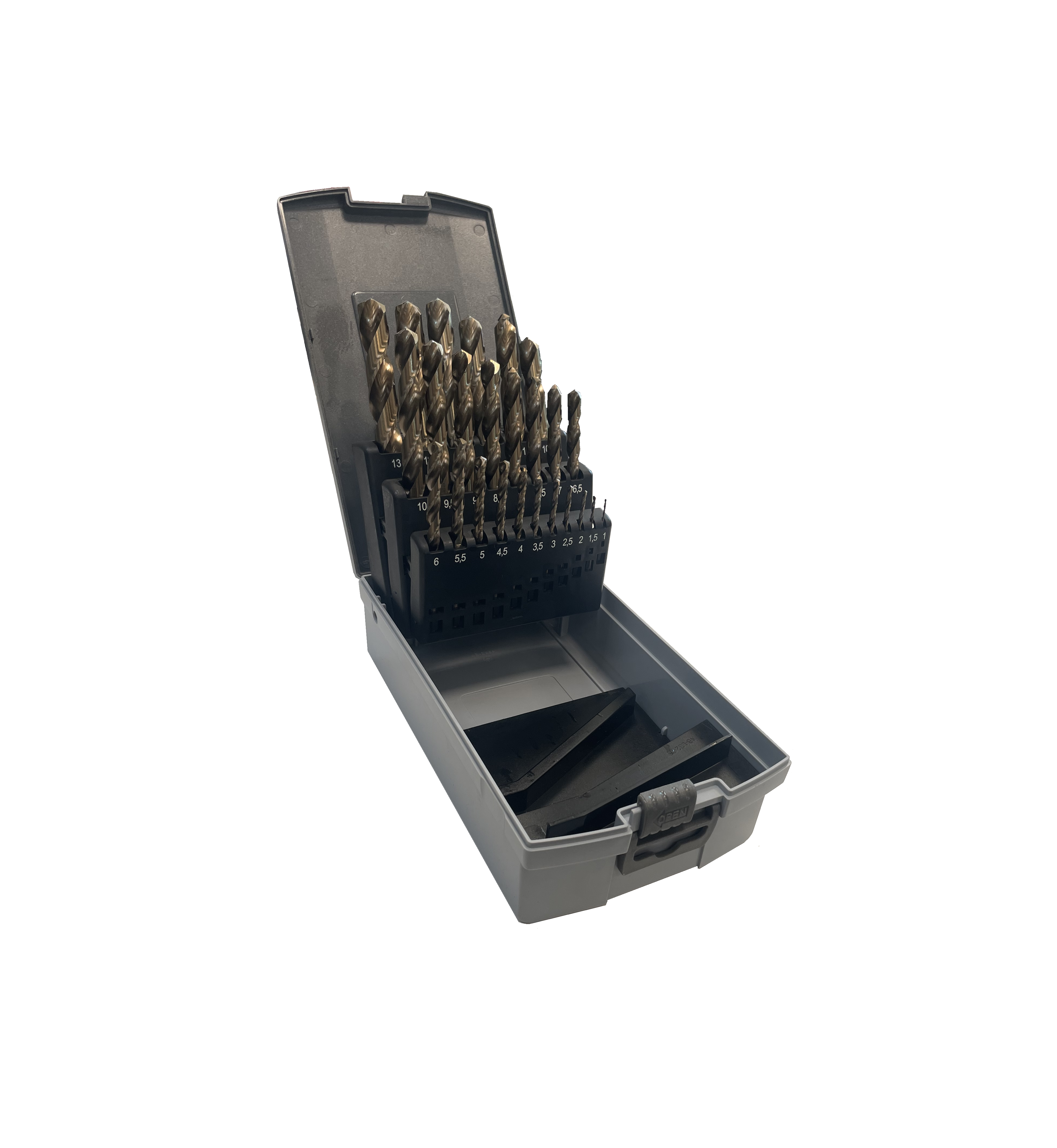 QUALITAS Bohrerkassette Rosebox HSS-Co DIN 338 1,0-13,0 mm, 25 tlg., 0,5 mm steigend