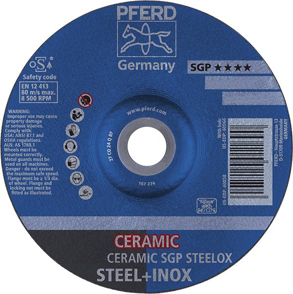Schruppscheibe gekröpft CO24QSG 115x7,2mm PFERD