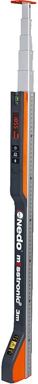 Teleskop-Messstab digital0,70-3,0m mEsstronic Easymit Bluetooth Nedo