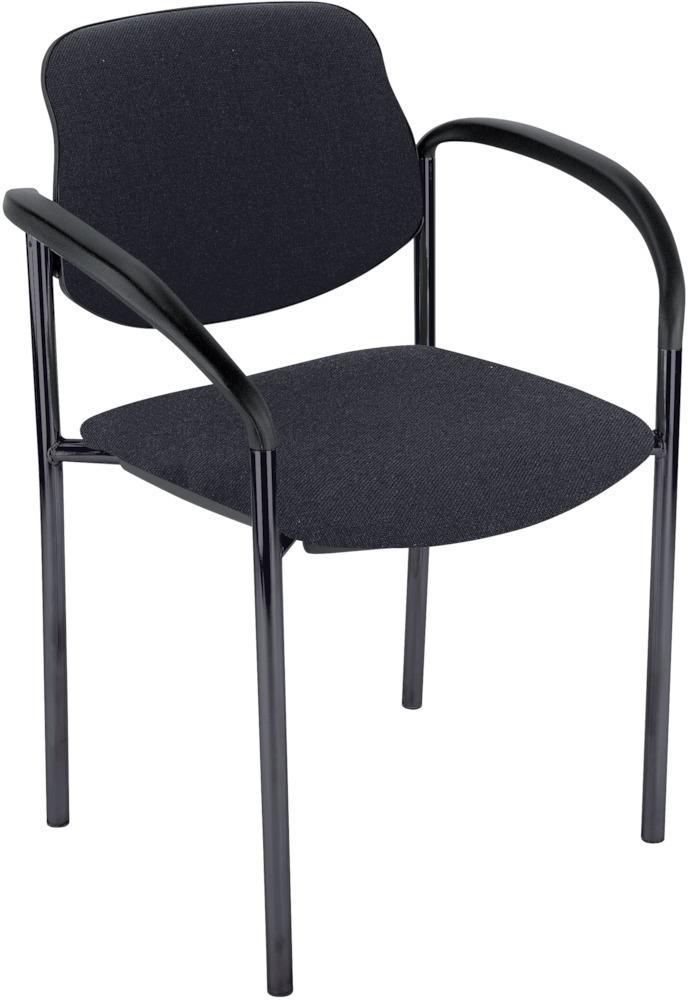 Besucherstuhl STYL 4L mit Armlehne schwarz / anthrazit