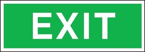 Fluchtwegschild Folie B300xH105 mm Exit langnachleuchtend
