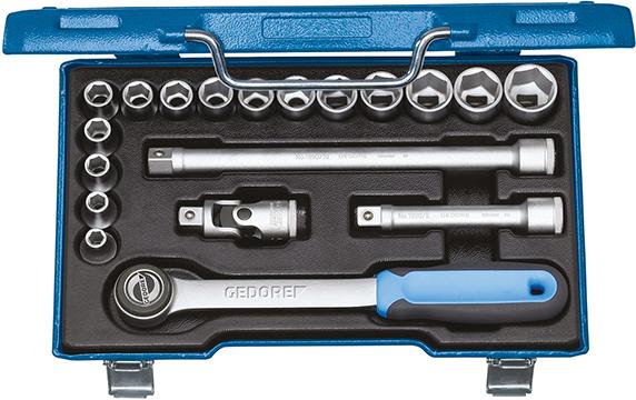 Steckschlüssel-Garnitur 1/2" 19 JMU- 3 19-teilig Gedore