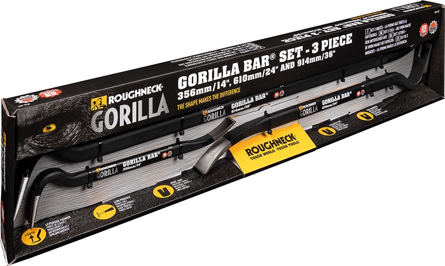 Nageleisen-Set 3-teilig 350+600+900mm Gorilla Bar