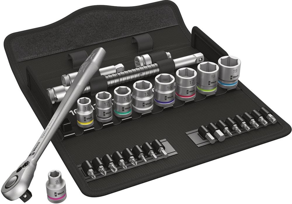 Steckschlüssel-Garnitur 3/8" ZYKLOP switch 29-teilig Wera