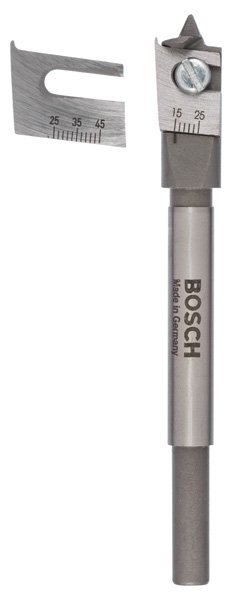 Flachfräsbohrer, verstellbar, Sechskant 15 - 45 mm, 25 - 45 mm, 120 mm