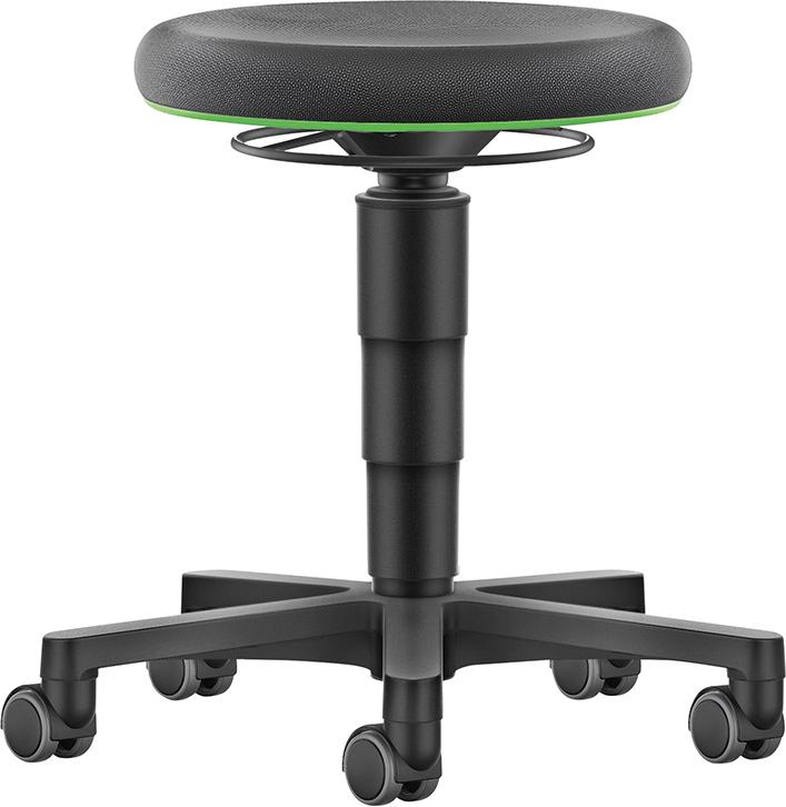 Drehhocker Supertect Sitzhöhe 450 - 650 mm mit Rollen
