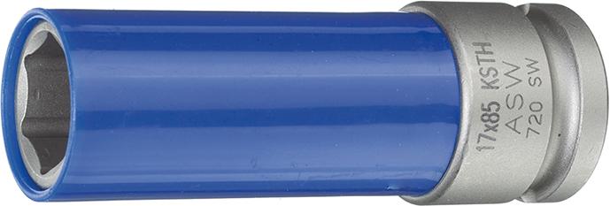 Kraft- Steckschlüsseleinsatz mitKunststoff-Hülse 1/2" 17x85mm ASW