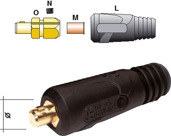 Steckerteil Standard 10-25 qmm 9er Dorn