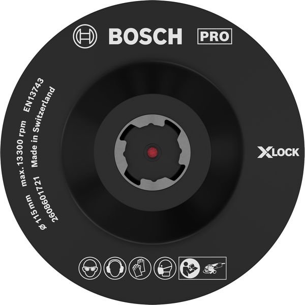 PRO Stützteller X-Lock, 115 mm, Klettverschluss
