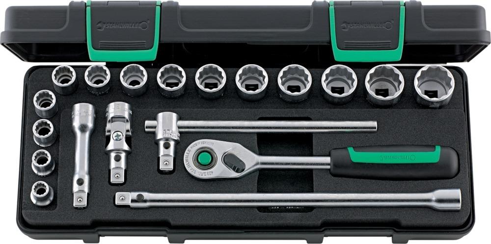 Steckschlüssel-Garnitur 3/8" 45/14/5I QR 19-teilig Stahlwille