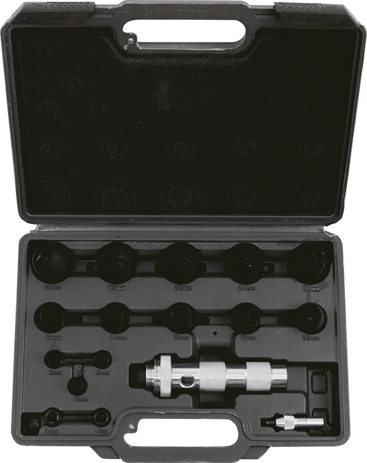 Locheisen-Satz 17tlg. 3-30mm im Kunststoffkoffer FORTIS