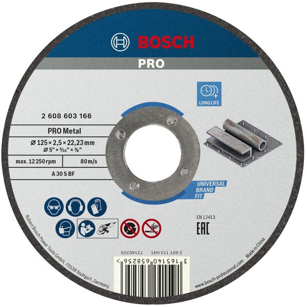 PRO Metal Trennscheibe, 125 x 2.5 x 22.23 mm, gerade