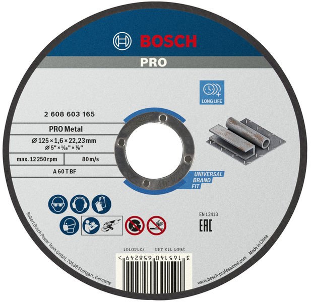 PRO Metal Trennscheibe, 125 x 1.6 x 22.23 mm, gerade