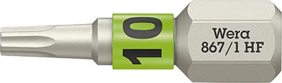Bit zähhart 1/4" DIN 3126 C6,3 T10x25mm Haltefunktion Wera