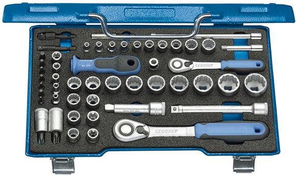 Steckschlüssel-Garnitur 1/4"+3/8" D30 TX20U-20 50-teilig Gedore