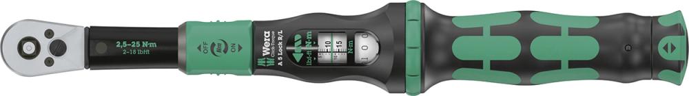 Drehmomentschlüssel Click-Torque Lock A5 R/L 2,5-25Nm 1/4" Wera