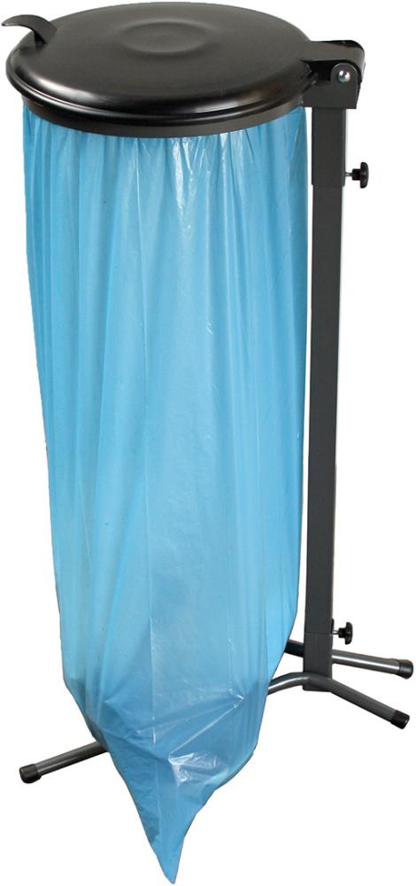 Müllsackständer 70-120 L grün m. K-deckel grau