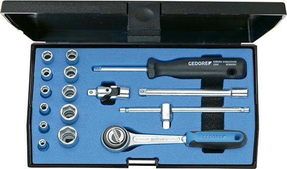 Steckschlüssel-Garnitur 1/4" 20EMU-3 16-teilig Gedore