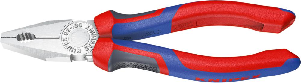 Kombinationszange verchromt mit Mehrkomponenten-Griffen 160mm KNIPEX