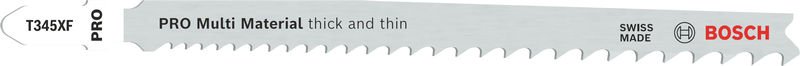 PRO Multi Material thick and thin T345XF Stichsägeblatt, 132 mm, 3-tlg.